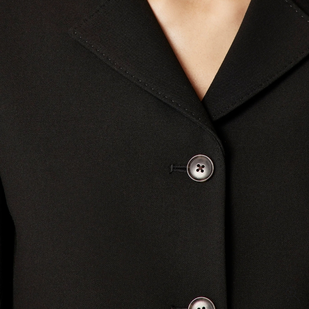 J Crew Cropped lady blazer in four-season stretch CN786 Size 2 Petite NWT Black - Picture 3 of 9